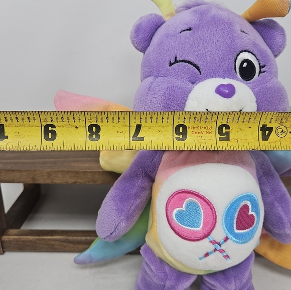 Care Bears 9" Purple Share Bear Butterfly Plush - 40th Anniversary Spring Theme - Picture 8 of 8